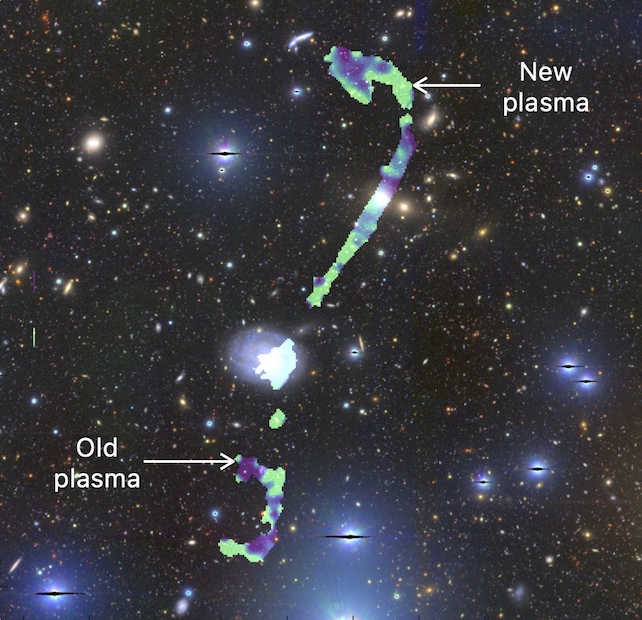 mapa de idade espectral do gigante Radio Galaxy Inkathazo