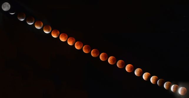 Esta foto do eclipse foi tirada da lua enquanto a terra apagou o sol
