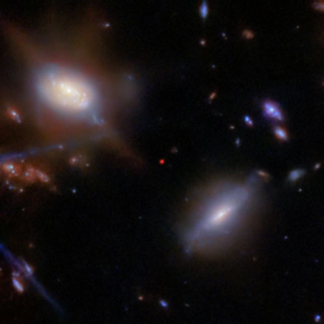 Galaxy apanhado no próprio ato de ligar as luzes ao amanhecer cósmico